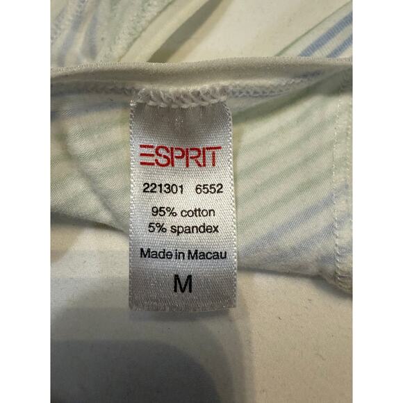 NWOT Vintage Esprit Thong – Blue/Green Striped – Size M - Picture 3 of 3